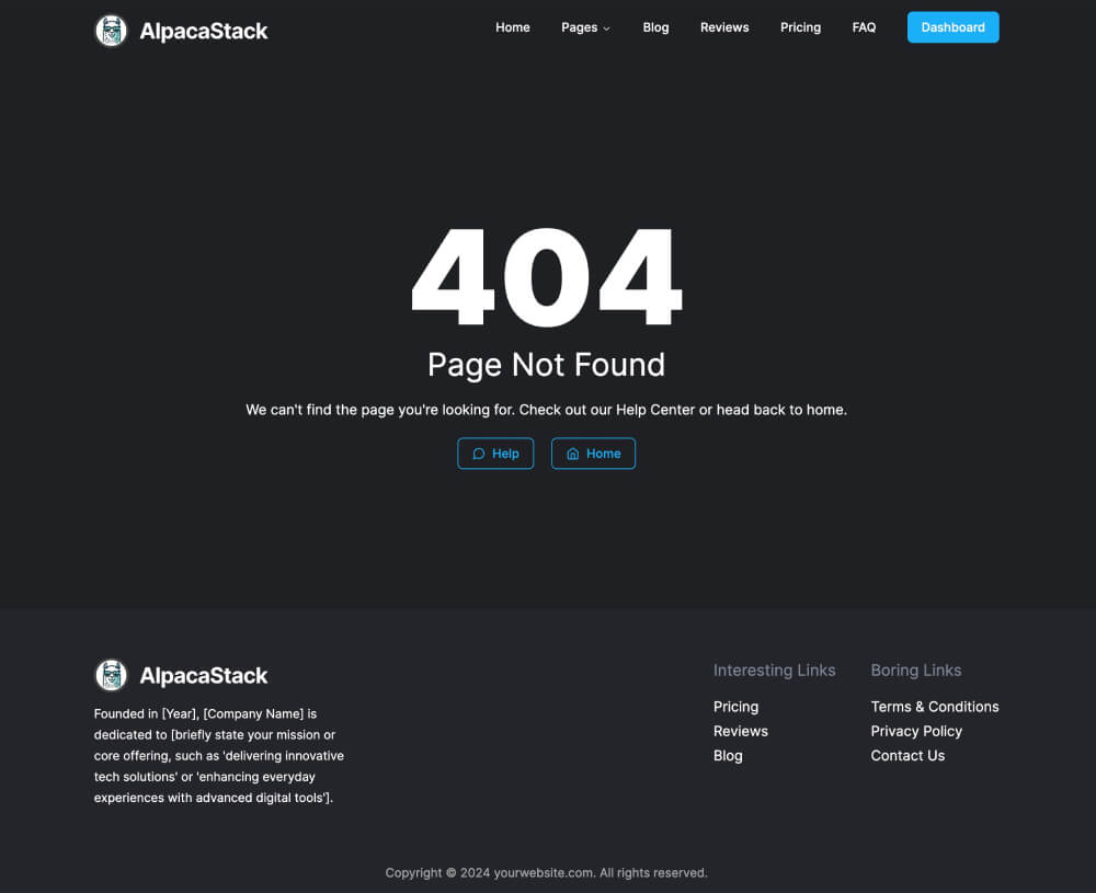 404 Not Found Page