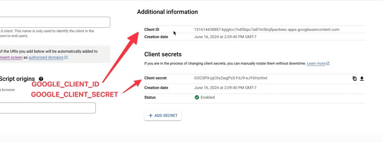Create client ID 3