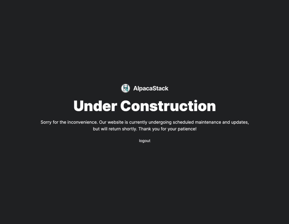 Under Construction Page
